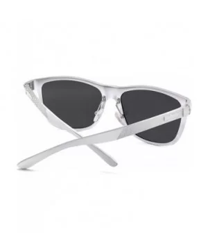 Classic Polarized Sunglasses Mens Great Design TAC Lenses B2426 - Sliver/Black Lens - CS18DUIMCD4 $12.95 Rectangular