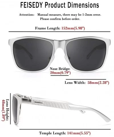 Classic Polarized Sunglasses Mens Great Design TAC Lenses B2426 - Sliver/Black Lens - CS18DUIMCD4 $12.95 Rectangular