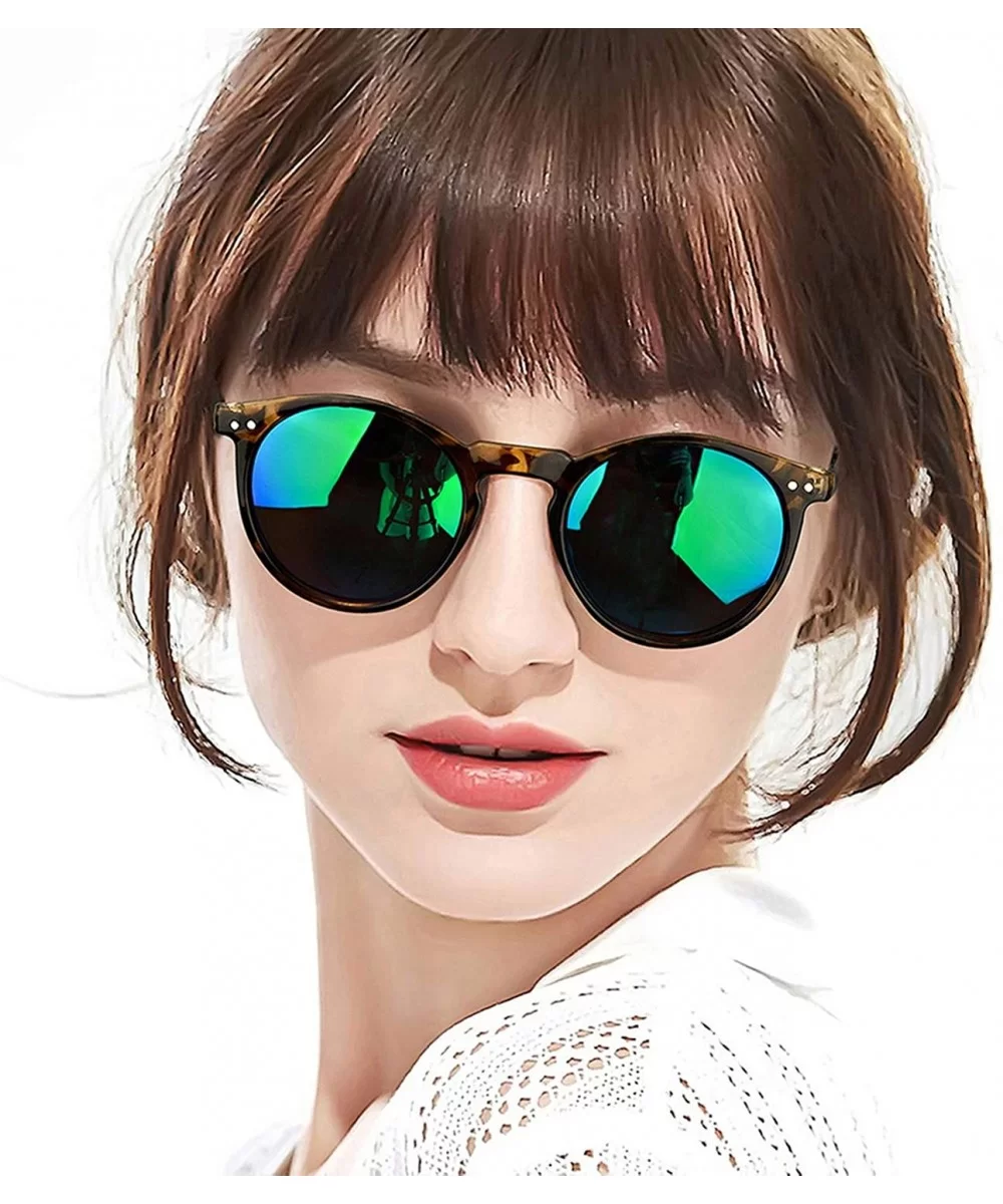 Retro Round Polarized Sunglasses for Women - UV400 Protection for Driving Fishing - CK18UYD7EN5 $16.95 Sport