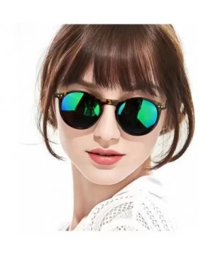 Retro Round Polarized Sunglasses for Women - UV400 Protection for Driving Fishing - CK18UYD7EN5 $16.95 Sport