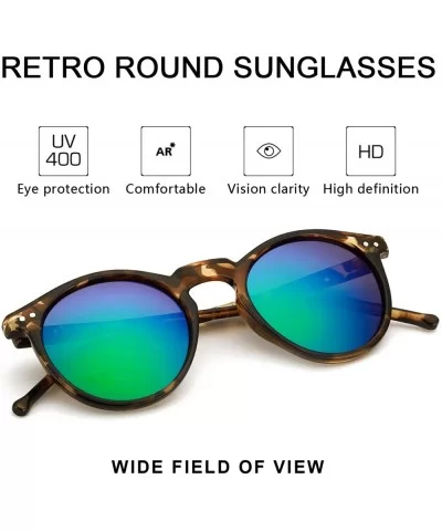 Retro Round Polarized Sunglasses for Women - UV400 Protection for Driving Fishing - CK18UYD7EN5 $16.95 Sport