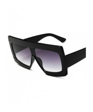 Futuristic Oversize Sunglasses Mirrored Fashion - Gray - CF18RQZI5WT $6.97 Oversized