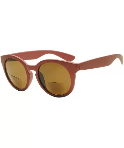 Womens Small Oval Casual Bi-Focal Sun Readers Sunglasses Rx Power +150 - +300 - Burgundy (Style 2) - CW12NRULRYH $7.44 Oversized