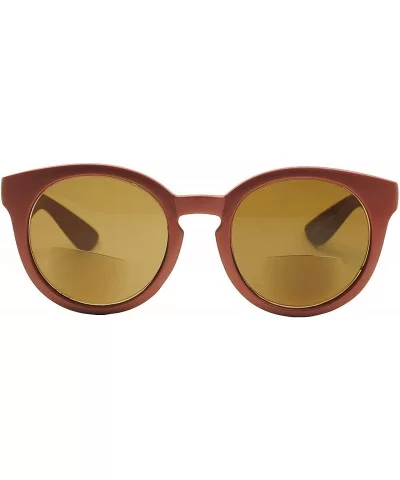 Womens Small Oval Casual Bi-Focal Sun Readers Sunglasses Rx Power +150 - +300 - Burgundy (Style 2) - CW12NRULRYH $7.44 Oversized