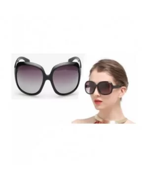 Women's Polarized Sunglasses Cat Eye Aviator Wayfarer Vintage Sunglasses - Black2 - CP185RNIKCU $7.86 Wayfarer