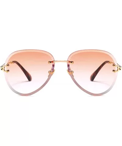 Fashion Men's and Women's Round Resin Lenses Oversized Sunglasses UV400 - Orange - C618NO7TE0R $9.29 Oversized