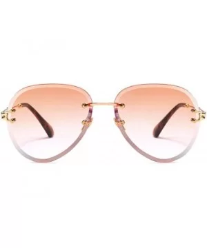 Fashion Men's and Women's Round Resin Lenses Oversized Sunglasses UV400 - Orange - C618NO7TE0R $9.29 Oversized