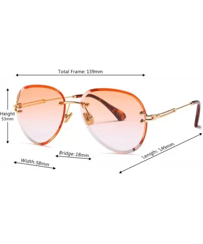 Fashion Men's and Women's Round Resin Lenses Oversized Sunglasses UV400 - Orange - C618NO7TE0R $9.29 Oversized