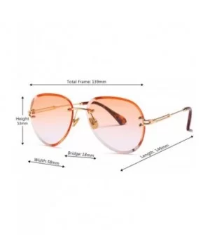 Fashion Men's and Women's Round Resin Lenses Oversized Sunglasses UV400 - Orange - C618NO7TE0R $9.29 Oversized