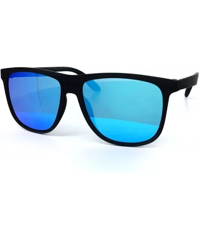 26001 Premium Soft Oversize Matte Finish Mirror Womens Mens Sunglasses - Matte Black - C4182ESD7Y9 $10.25 Aviator