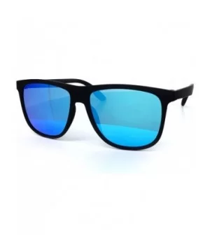 26001 Premium Soft Oversize Matte Finish Mirror Womens Mens Sunglasses - Matte Black - C4182ESD7Y9 $10.25 Aviator