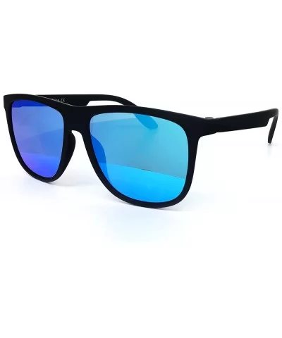 26001 Premium Soft Oversize Matte Finish Mirror Womens Mens Sunglasses - Matte Black - C4182ESD7Y9 $10.25 Aviator