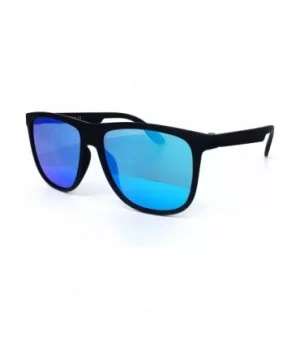 26001 Premium Soft Oversize Matte Finish Mirror Womens Mens Sunglasses - Matte Black - C4182ESD7Y9 $10.25 Aviator