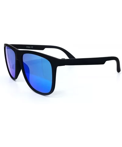 26001 Premium Soft Oversize Matte Finish Mirror Womens Mens Sunglasses - Matte Black - C4182ESD7Y9 $10.25 Aviator