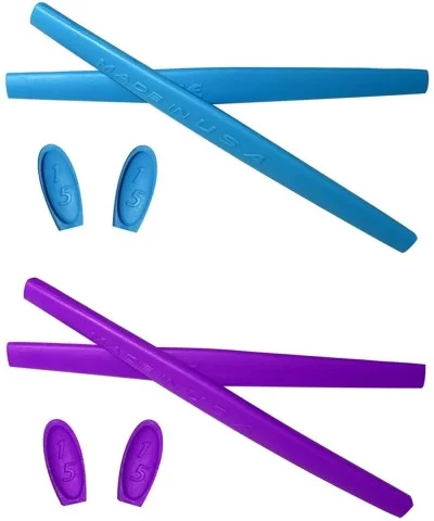 Replacement Silicone Leg Set For Oakley X Metal Series Ear socks Rubber Kit - Blue+purple - CO184I72Z6Q $16.48 Butterfly