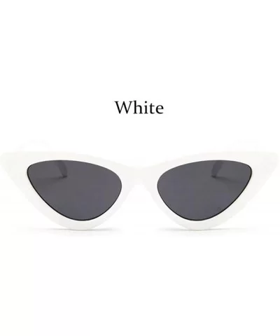 2019 Cat Eye Fashion Sunglasses Women Fashion Vintage Small Glasses Woman Black - White - C718Y2OMZQK $6.09 Aviator