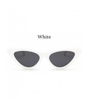 2019 Cat Eye Fashion Sunglasses Women Fashion Vintage Small Glasses Woman Black - White - C718Y2OMZQK $6.09 Aviator