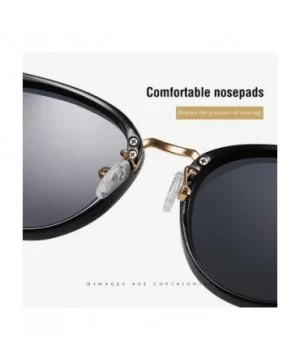 Polarized Oversized Sunglasses for Women-Round Classic Fashion UV400 Protection 8053 - White - C9195NIM3TZ $7.49 Oversized