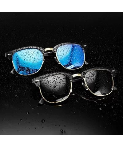 Unisex Polarized Sunglasses for Men and Women Brand Designer Classic Sun glasses UV400 Protection - CW18XWZ5MMZ $10.87 Rimless