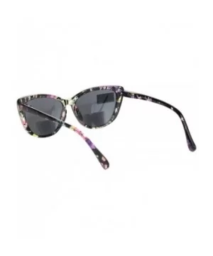 Womens Bi-focal Gothic Cat Eye Reading Sunglasses - Flower - CJ18O8XGN4C $9.62 Cat Eye