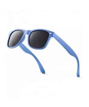 Classic Polarized Sunglasses - Matte Egyptian Blue - Smoke - C31960SUOC6 $6.45 Rectangular