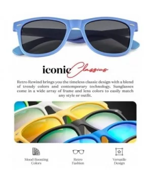 Classic Polarized Sunglasses - Matte Egyptian Blue - Smoke - C31960SUOC6 $6.45 Rectangular