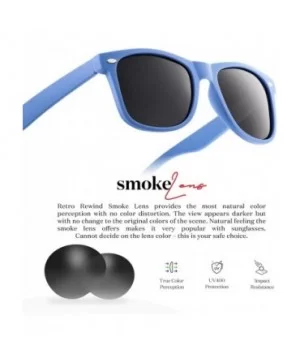 Classic Polarized Sunglasses - Matte Egyptian Blue - Smoke - C31960SUOC6 $6.45 Rectangular