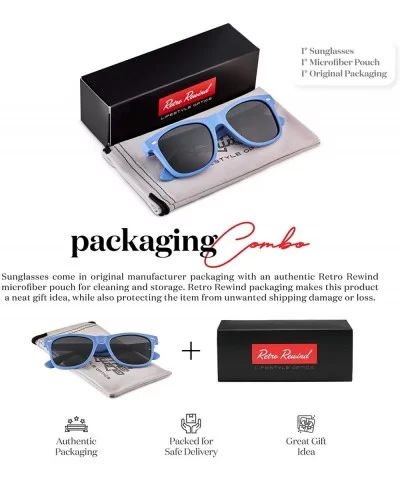 Classic Polarized Sunglasses - Matte Egyptian Blue - Smoke - C31960SUOC6 $6.45 Rectangular