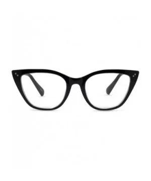 Stylish Large Cateye Blue Light Blocking Glasses for Women - Black - CU18W5H0ORY $20.00 Cat Eye