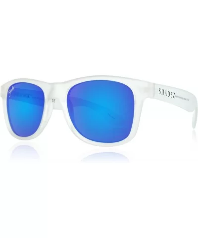 Polarized Classic Retro UV400 Sunglasses for Men and Women - Transparent & Blue - C0188EDQZ2H $32.56 Oval