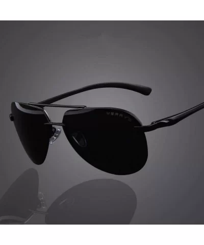 Men 100% Polarized Aluminum Alloy Frame Sunglasses Fashion Mens C01 Black - C07 Gray Yellow - CF18XE0TR3L $12.70 Aviator