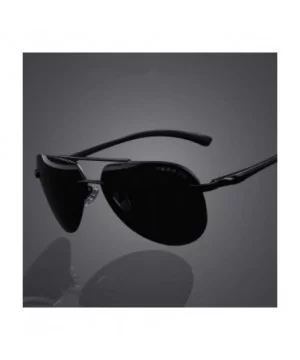 Men 100% Polarized Aluminum Alloy Frame Sunglasses Fashion Mens C01 Black - C07 Gray Yellow - CF18XE0TR3L $12.70 Aviator