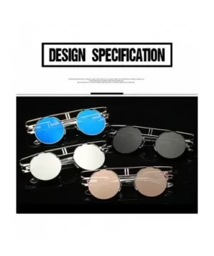 Retro Steampunk Sunglasses Metal Frame Wrap Vintage Glasses Mirror Lens Rock Style Round Shades - Gold Black - CI189TKLNL7 $7...