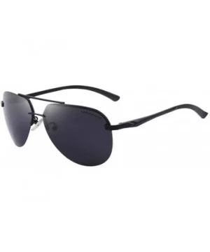 Men 100% Polarized Aluminum Alloy Frame Sunglasses Fashion Mens C01 Black - C07 Gray Yellow - CF18XE0TR3L $12.70 Aviator