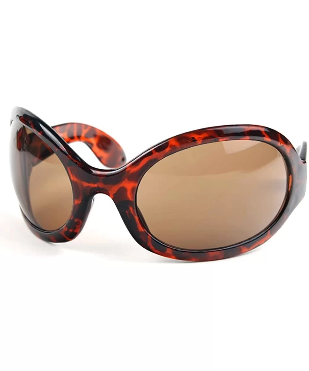 Unisex Color Bug Eye Sunglasses Retro Rave Shades P501 - Tortoise - CS184Y69NEI $6.71 Round