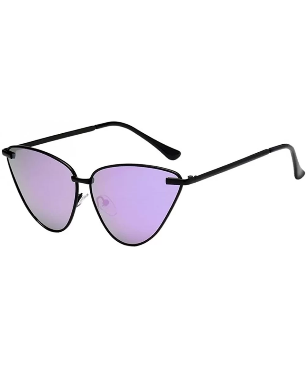 Women's Fashion Vintage Cateye Frame Acetate Frame UV Glasses Sunglasses Shades - F - C818D2KH52Z $8.27 Rimless