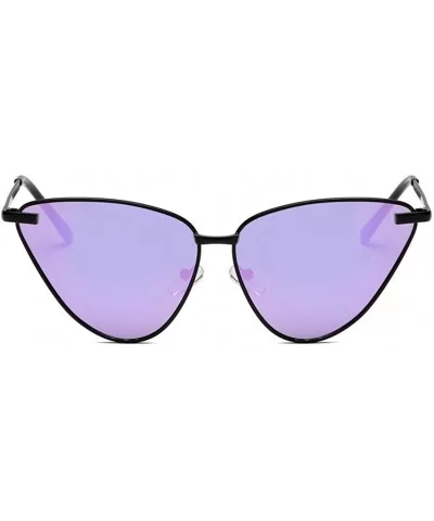 Women's Fashion Vintage Cateye Frame Acetate Frame UV Glasses Sunglasses Shades - F - C818D2KH52Z $8.27 Rimless