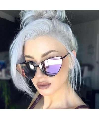 Women's Fashion Vintage Cateye Frame Acetate Frame UV Glasses Sunglasses Shades - F - C818D2KH52Z $8.27 Rimless