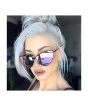 Women's Fashion Vintage Cateye Frame Acetate Frame UV Glasses Sunglasses Shades - F - C818D2KH52Z $8.27 Rimless