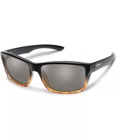 Mayor Polarized Sunglass with Polycarbonate Lens - Matte Tortoise Fade / Polarized Gray - CG196I6RN4X $43.32 Square