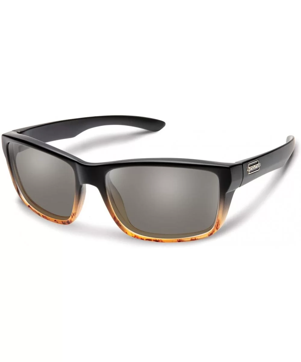 Mayor Polarized Sunglass with Polycarbonate Lens - Matte Tortoise Fade / Polarized Gray - CG196I6RN4X $43.32 Square