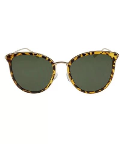 Luxury Metal Frame Cateye Sunglasses Includes Microfiber Pouch - Tortoise / Green - CH196QRI9UX $11.20 Goggle