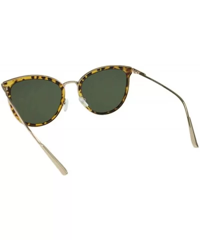 Luxury Metal Frame Cateye Sunglasses Includes Microfiber Pouch - Tortoise / Green - CH196QRI9UX $11.20 Goggle