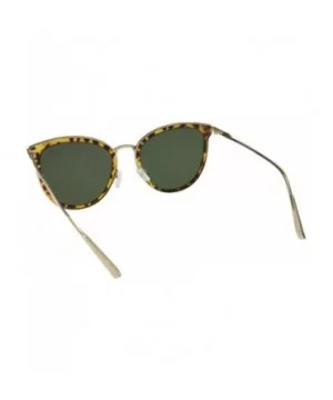 Luxury Metal Frame Cateye Sunglasses Includes Microfiber Pouch - Tortoise / Green - CH196QRI9UX $11.20 Goggle