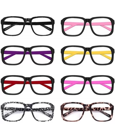 12 Pack Kids NO LENS Ultralight Square Frame Glasses Neon Color Party Favors B0895V41NY - Adult Size - CE18YCLZ5NQ $13.61 Ove...