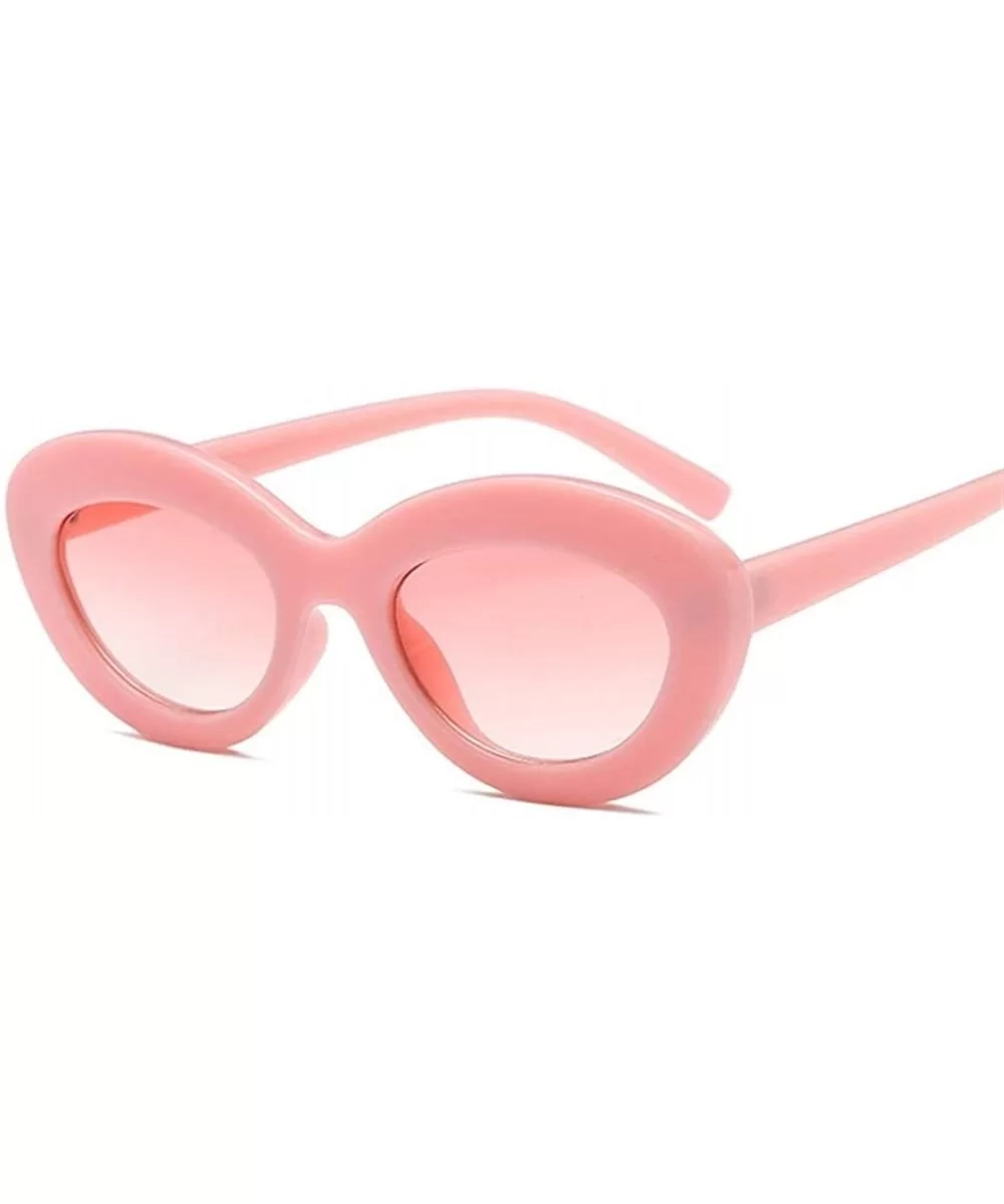 Cateye Women Sunglasses Classic Retro Vintage Oval Sunglasses For Women Eeywear Top Quality UV400 - Pink - CR198US3HZH $8.75 ...