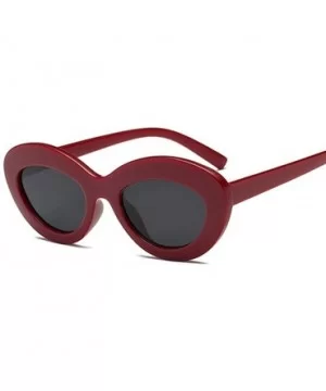 Cateye Women Sunglasses Classic Retro Vintage Oval Sunglasses For Women Eeywear Top Quality UV400 - Pink - CR198US3HZH $8.75 ...