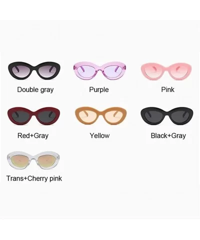 Cateye Women Sunglasses Classic Retro Vintage Oval Sunglasses For Women Eeywear Top Quality UV400 - Pink - CR198US3HZH $8.75 ...