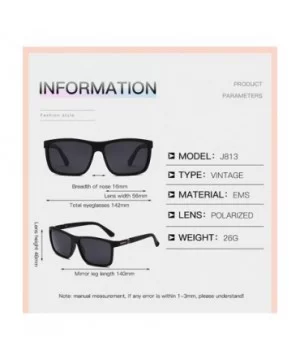 Men Polarized Sport Sunglasses Women Square Driving Mirror TR90 Glasses - Grey - CX197ARGDKI $8.93 Square