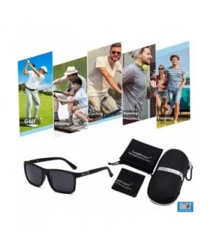 Men Polarized Sport Sunglasses Women Square Driving Mirror TR90 Glasses - Grey - CX197ARGDKI $8.93 Square